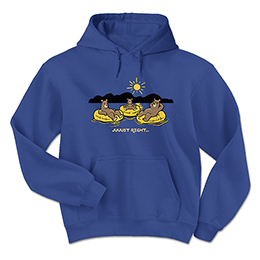 Royal Blue Juuust Right - Float Hooded Sweatshirts 