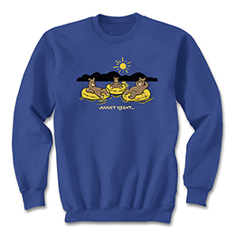 Royal Blue Juuust Right - Float Sweatshirts 