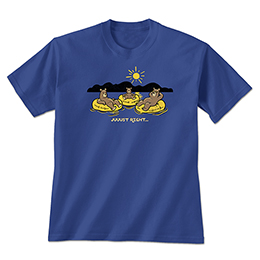 Royal Blue Juuust Right - Float T-Shirts 