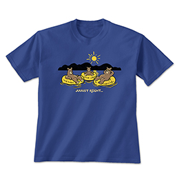 Royal Blue Juuust Right - Float T-Shirts 
