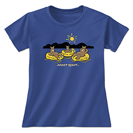 Royal Blue Juuust Right - Float Ladies T-Shirts 