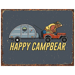 NA Happy Campbear Tin Sign 