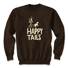 Dark Chocolate Happy Tails Sweatshirts 