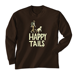 Dark Chocolate Happy Tails Long Sleeve Tees 