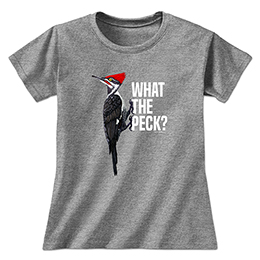 Graphite Heather What The Peck Ladies T-Shirts 