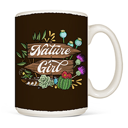 White Nature Girl Coffee Mugs 