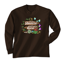 Dark Chocolate Nature Girl Long Sleeve Tees 