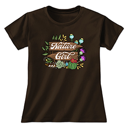 Dark Chocolate Nature Girl Ladies T-Shirts 