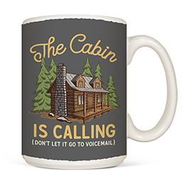 White The Cabin is Calling Mugs 