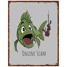 NA Online Scam Tin Sign 