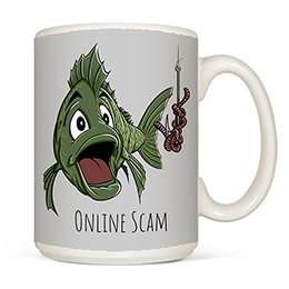 White Online Scam Coffee Mugs 