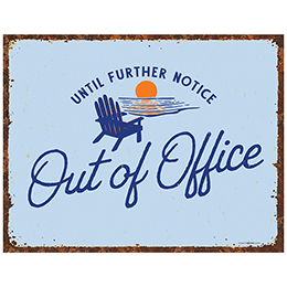 NA Out of Office - Beach Tin Sign 