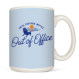 White Out of Office - Beach Mugs 