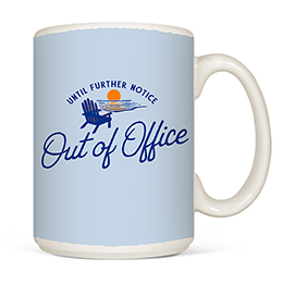 White Out of Office - Beach Coffee Mugs 