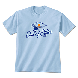 Light Blue Out of Office - Beach T-Shirt 