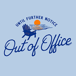 Light Blue Out of Office - Beach T-Shirt 
