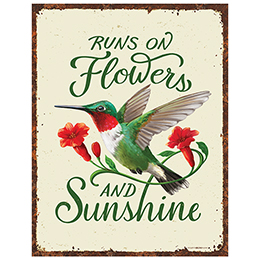 NA Flowers and Sunshine Tin Sign 