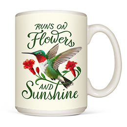White Flowers and Sunshine Mugs 