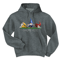 Dark Heather Gnome-aste Hooded Sweatshirts 