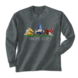 Dark Heather Gnome-aste Long Sleeve Tees 