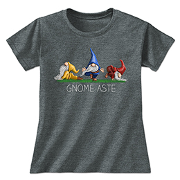 Dark Heather Gnome-aste Ladies T-Shirts 