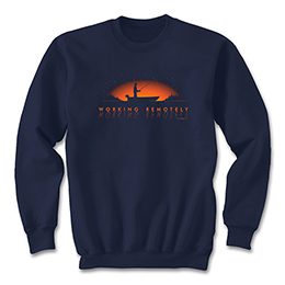 Navy Working Remotely Sweatshirts 