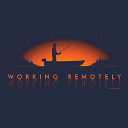Navy Working Remotely T-Shirt 