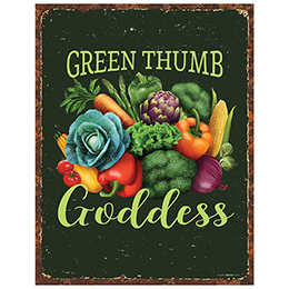 NA Green Thumb Goddess Tin Sign 