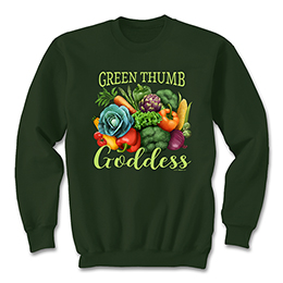 Forest Green Green Thumb Goddess Sweatshirts 