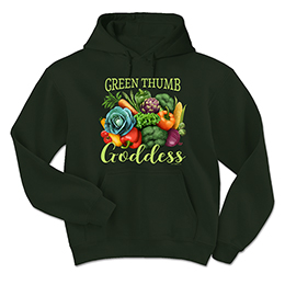 Forest Green Green Thumb Goddess Hooded Sweatshirts 