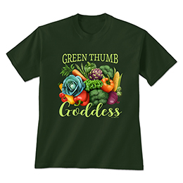 Forest Green Green Thumb Goddess T-Shirts 