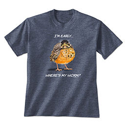 Heather Navy Early Bird T-Shirts 