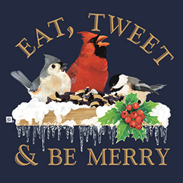 Navy Eat, Tweet and Be Merry T-Shirt 