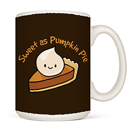 White Sweet as Pumpkin Pie Coffee Mugs 