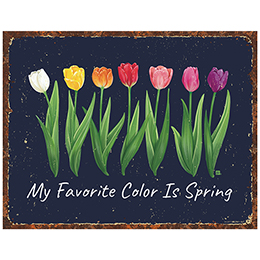 NA My Favorite Color is Spring Tin Sign 