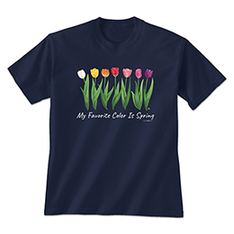 Navy My Favorite Color is Spring T-Shirts 