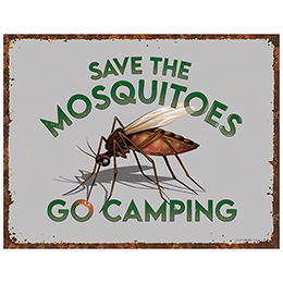 NA Save the Mosquitoes Tin Sign 