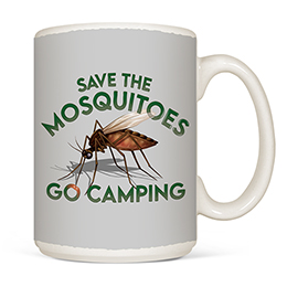 White Save the Mosquitoes Coffee Mugs 