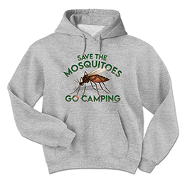 Sports Grey Save the Mosquitoes Hooded Sweatshirts 