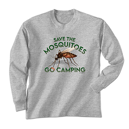 Sports Grey Save the Mosquitoes Long Sleeve Tees 