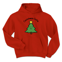 Red Christmas Cutie Hooded Sweatshirts 