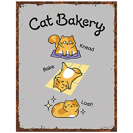 NA Cat Bakery Tin Sign 