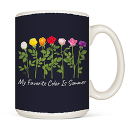 White My Favorite Color is Summer Mugs 