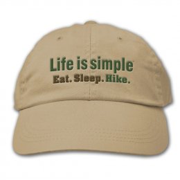 Khaki Life is Simple - Hike Embroidered Hats 