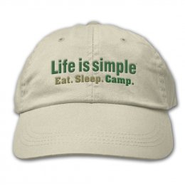 Stone Life is Simple - Camp Embroidered Hats 
