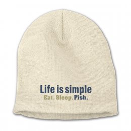 Stone Life is Simple - Fish Embroidered Beanies 