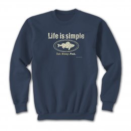 Indigo Blue Life is Simple - Fish Sweatshirts 