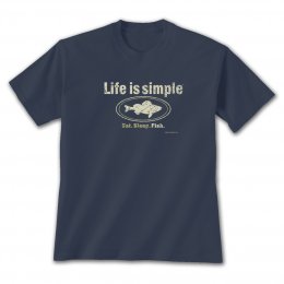 Blue Dusk Life is Simple - Fish T-Shirts 
