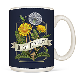 White Just Dandy Coffee Mugs 