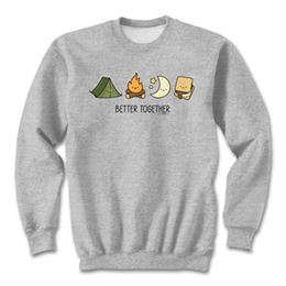 Sports Grey Better Together - Camp Sweatshirts 